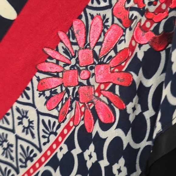 Desigual Black and Red Dress With Embellishments - Picture 6 of 10